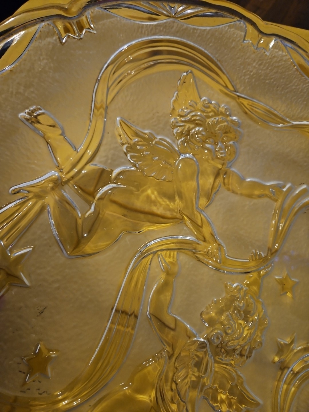 Mikasa Cherubs Serving Platter 15 Inch Angel Clear