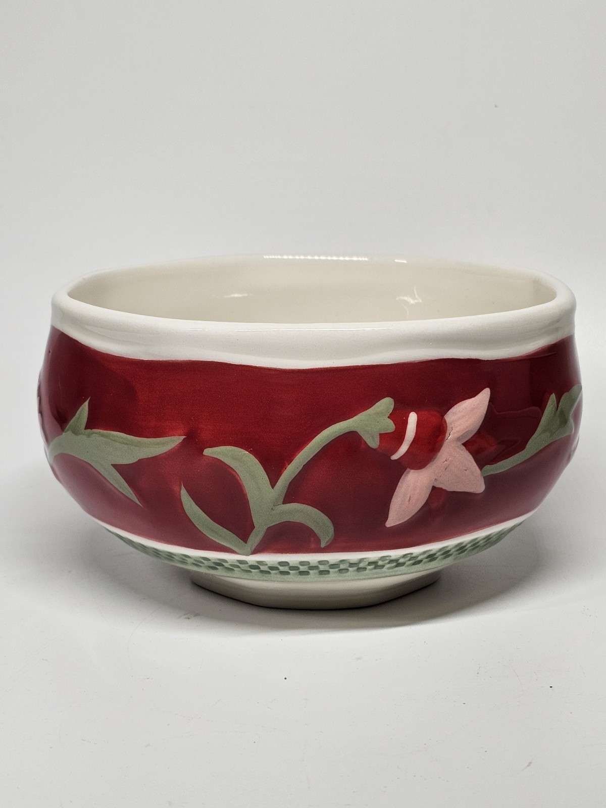 Fitz And Floyd Chalet Multicolor Soup Bowl Hand Painted Floral Pattern Ceramic