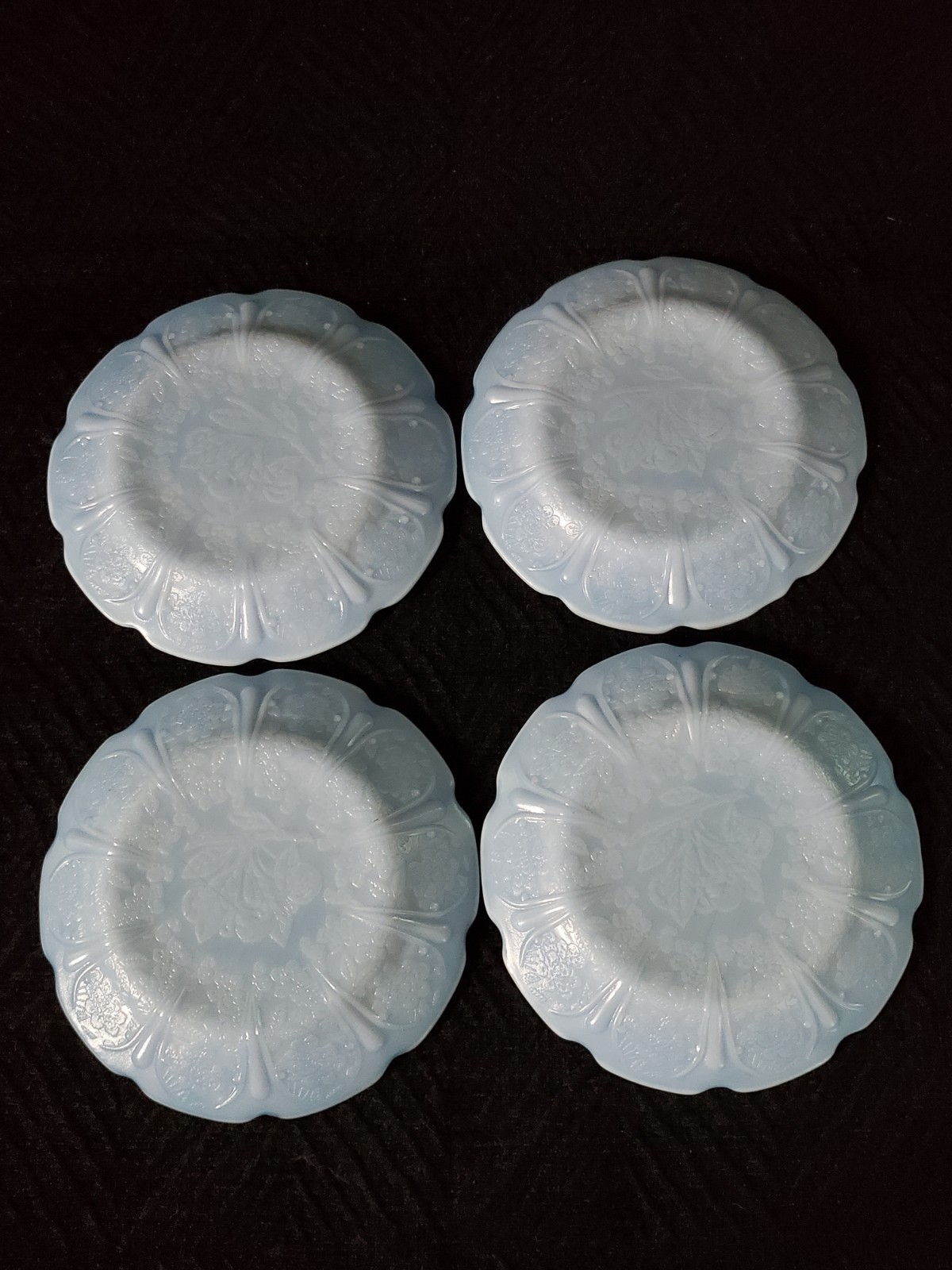 13 Piece Jeannette Delphite Blue Cherry Blossom Depression Glass Child’s Tea Set