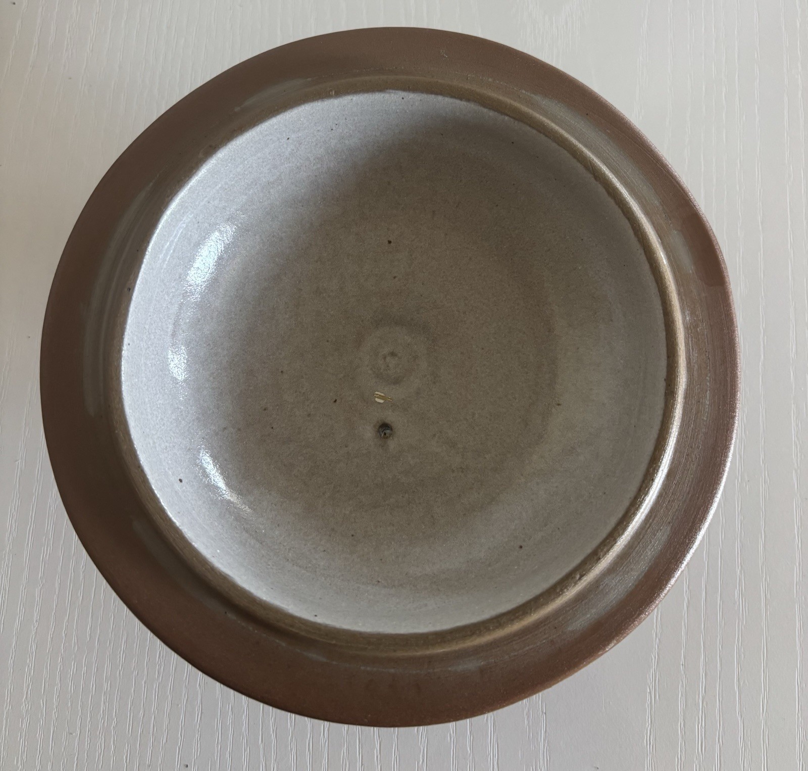 Vintage Stoneware Designs West Pottery Speckled Grey Retro Pot Handle and Lid