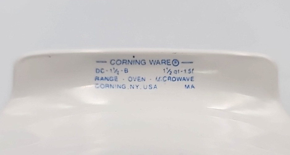 Corning Ware Blue Heather 1 1/2 QT Casserole Dish DC-1 1/2-B Pyrex Lid 1.5 Quart