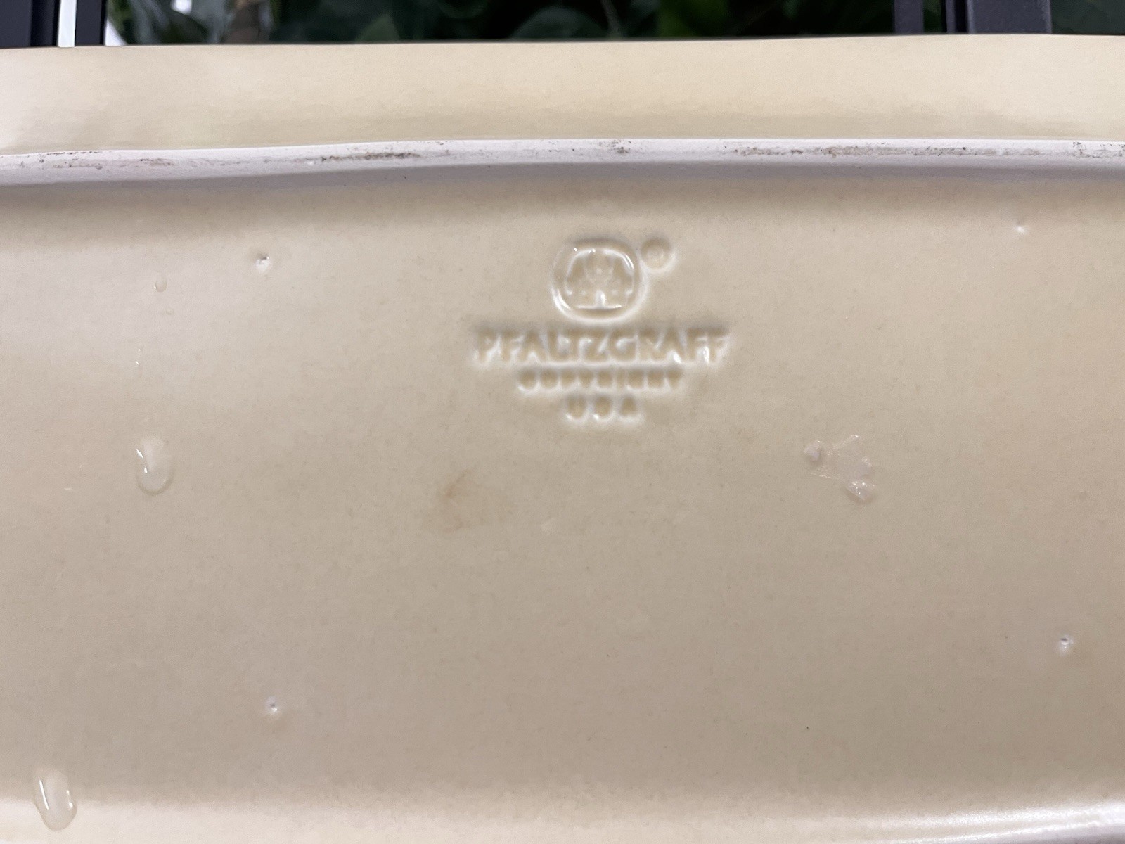Pfaltzgraff Folk Art Basket Weave Design Serving Tray 12.5 X 6.75” EUC