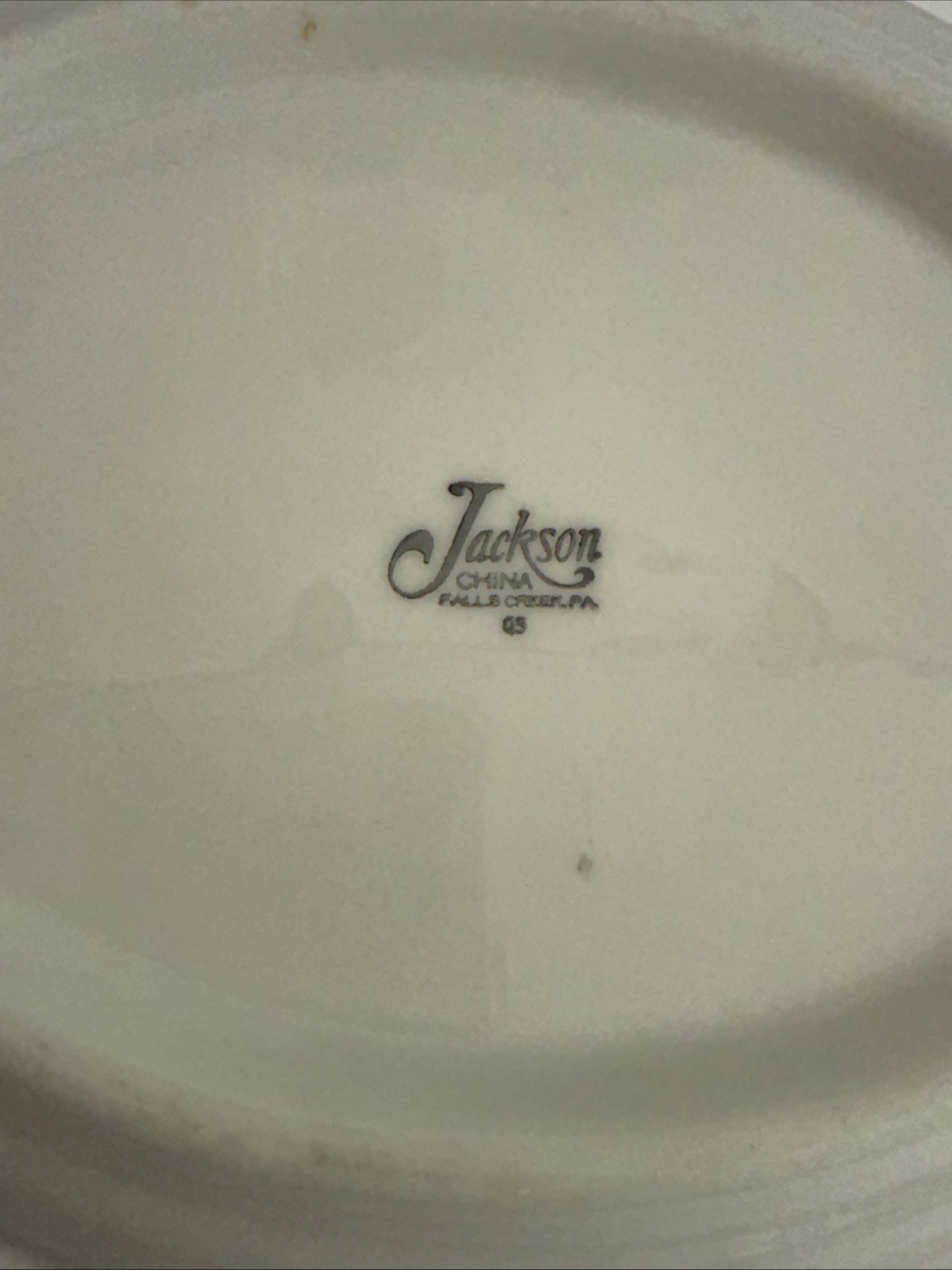 Rare 1950s Jackson China Airbrushed Sailboat Platter Green Nautical Restaurant