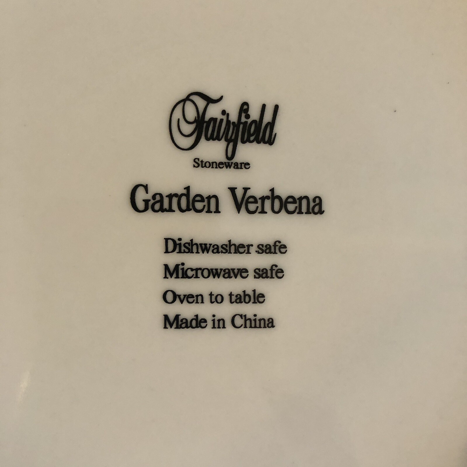 Fairfield Garden Verbena Dinner Plate 10.25″ 1 Of 6 Sold Separately