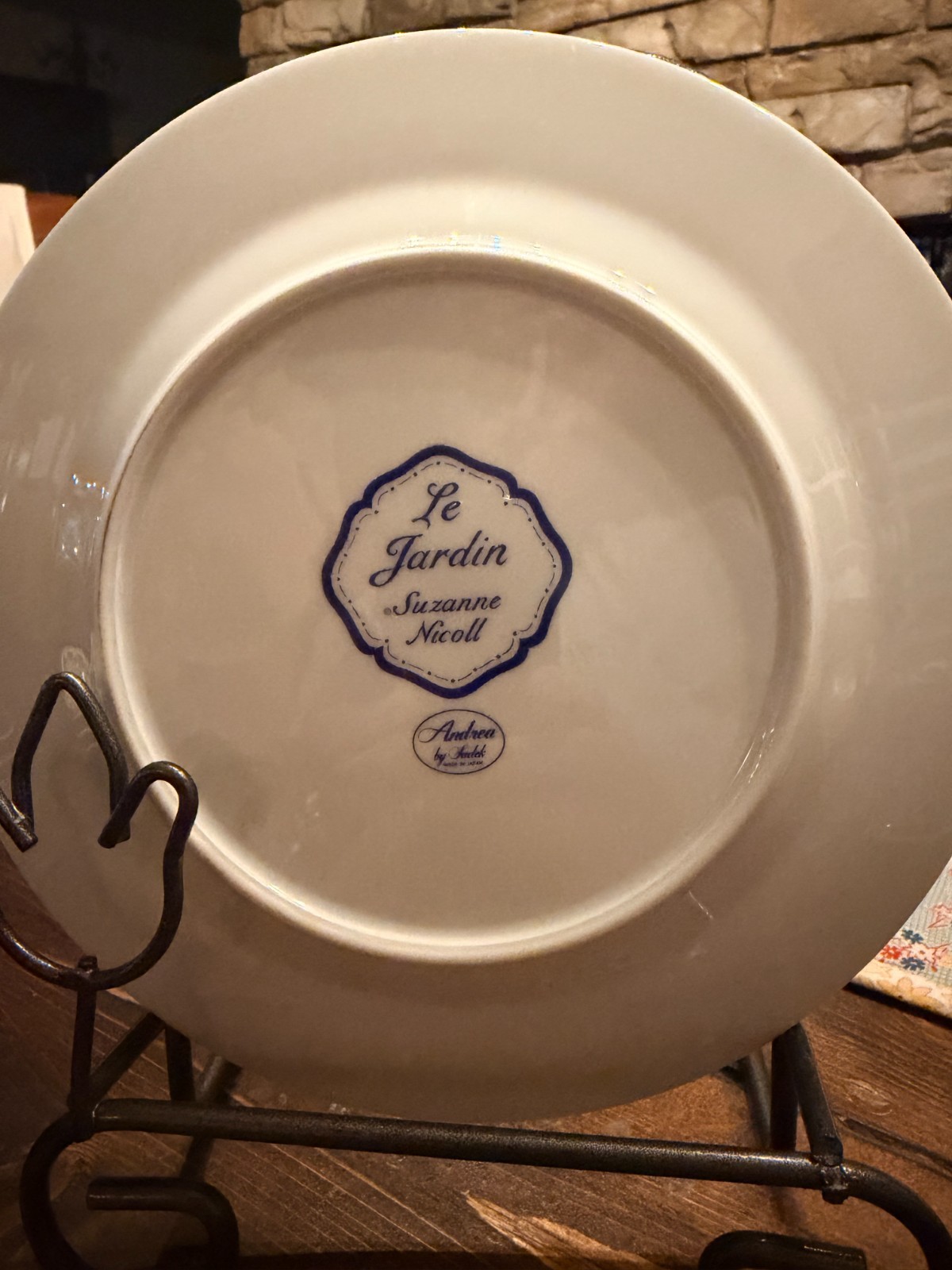 Vtg. Set of 4 Mixed Andrea by Sadek “Le Jardin” 8in. Salad Plates-Suzanne Nicoll