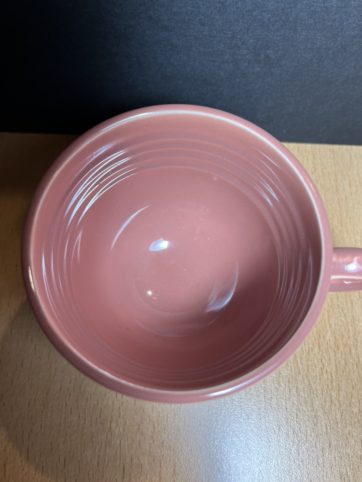Vintage Fiesta 1950-1959 Rose Teacup with Ring Handle Fiestaware