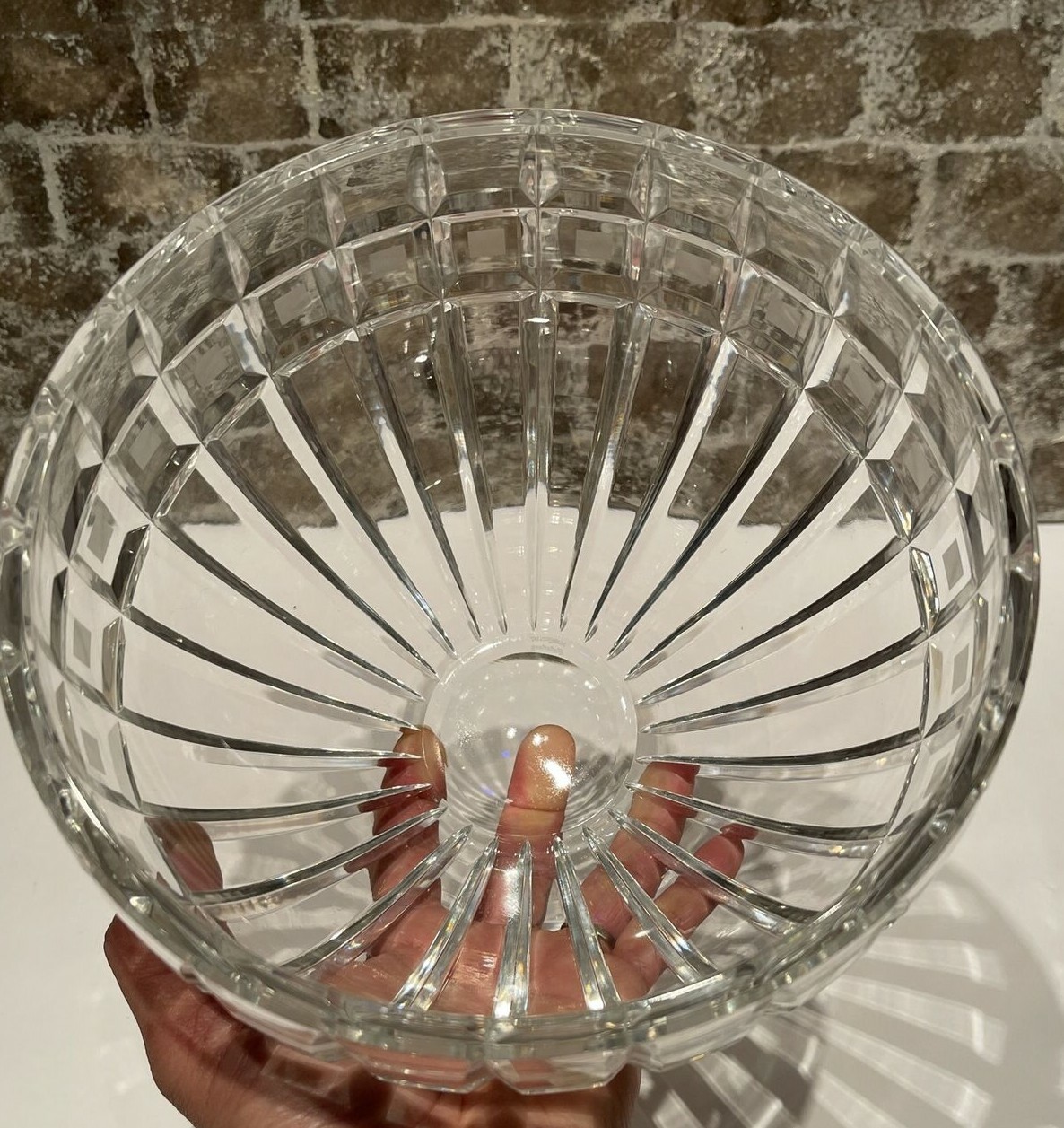 Waterford Marquis Quadrata Glass Bowl Clear & Frosted Cut Crystal