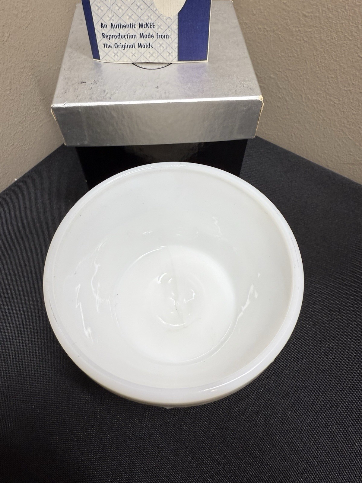 McFee Vintage Milk Glass Parfait Cups 2 Mid-Century Pedestal Thumbprint Dishes