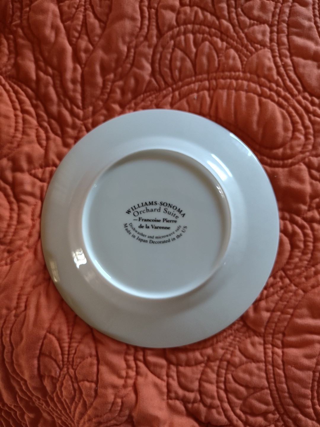 Orchard Suite by Williams-Sonoma Decorative Plate 7-3/4″ SET/3-Plum Pear Apple