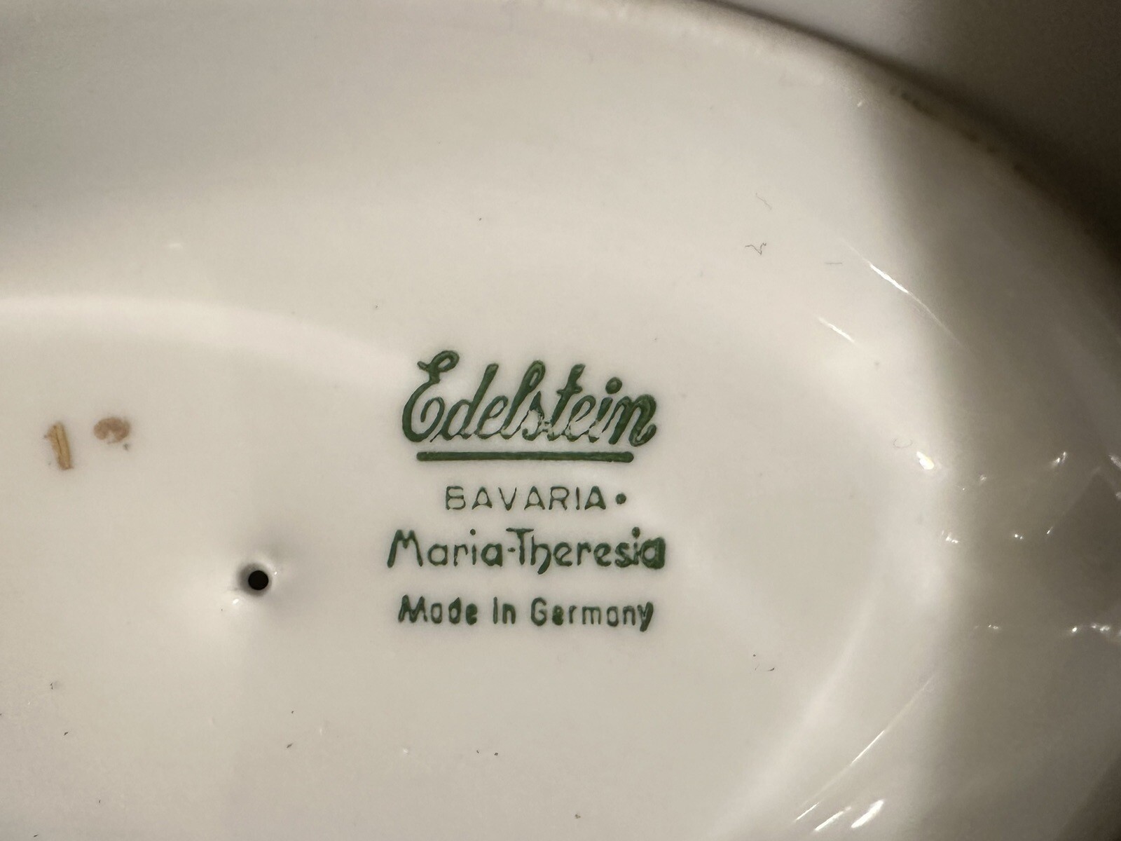 Edelstein Bavaria Maria Theresia Porcelain Gravy Boat W Attached Bottom