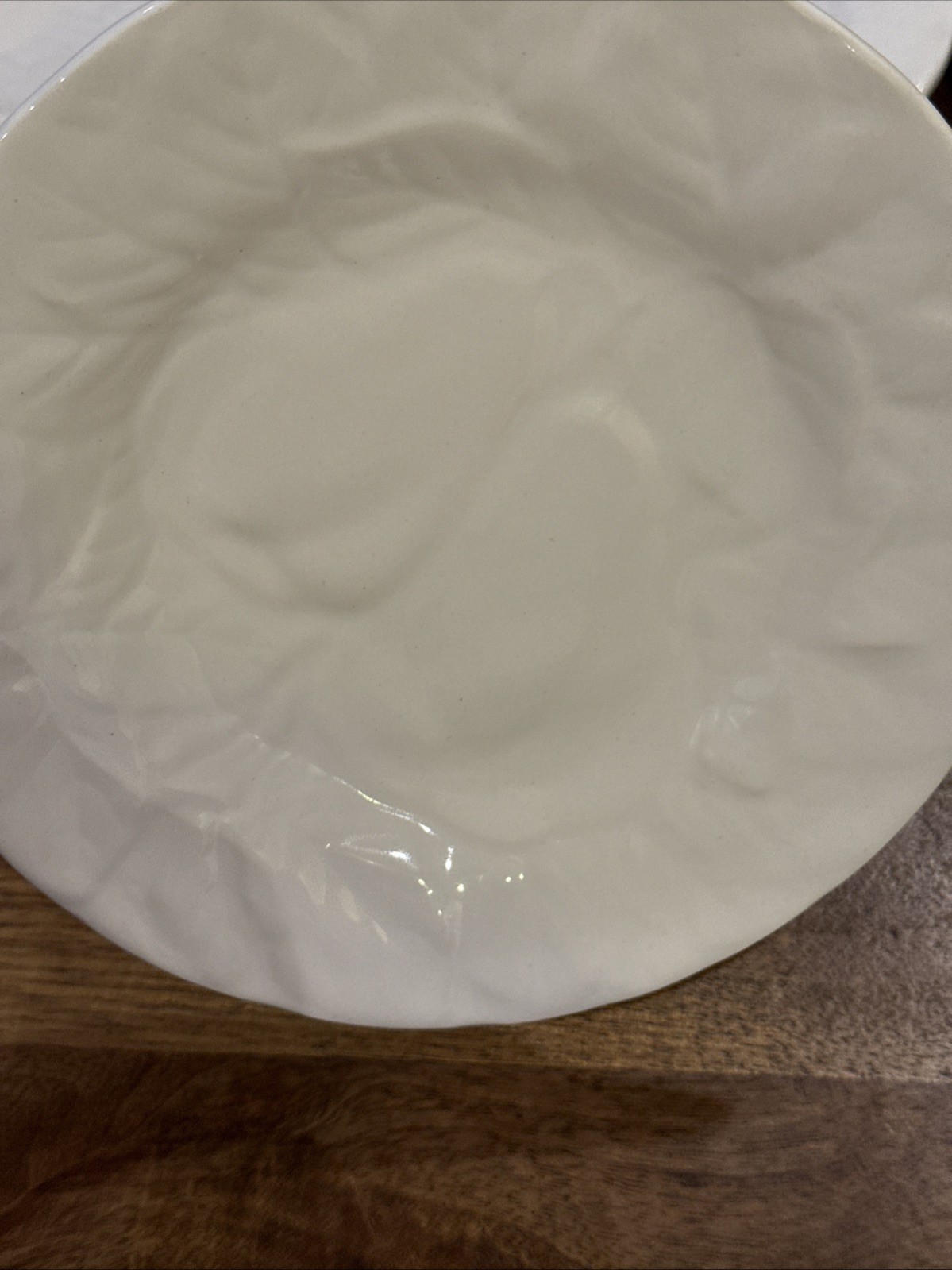 St. Clement Made in France Set of Six Plates Embossed with Fruit VTG 7 7/8″ side