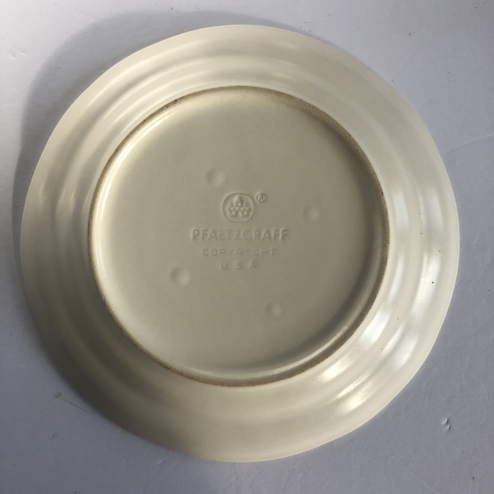 Vintage Pfaltzgraff Tea Rose Salad Plates 7.25″ USA Stoneware Ivory Set of 5
