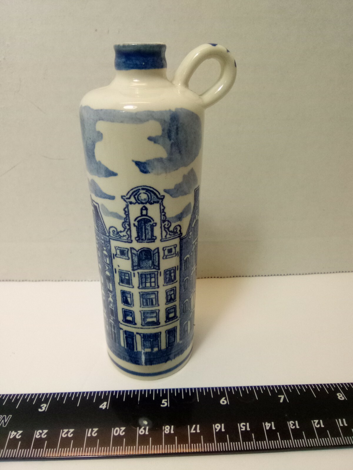 Vintage 5 1/2 inches tall Holland America Line Delfts Blue Mini Jug Bottle Vase