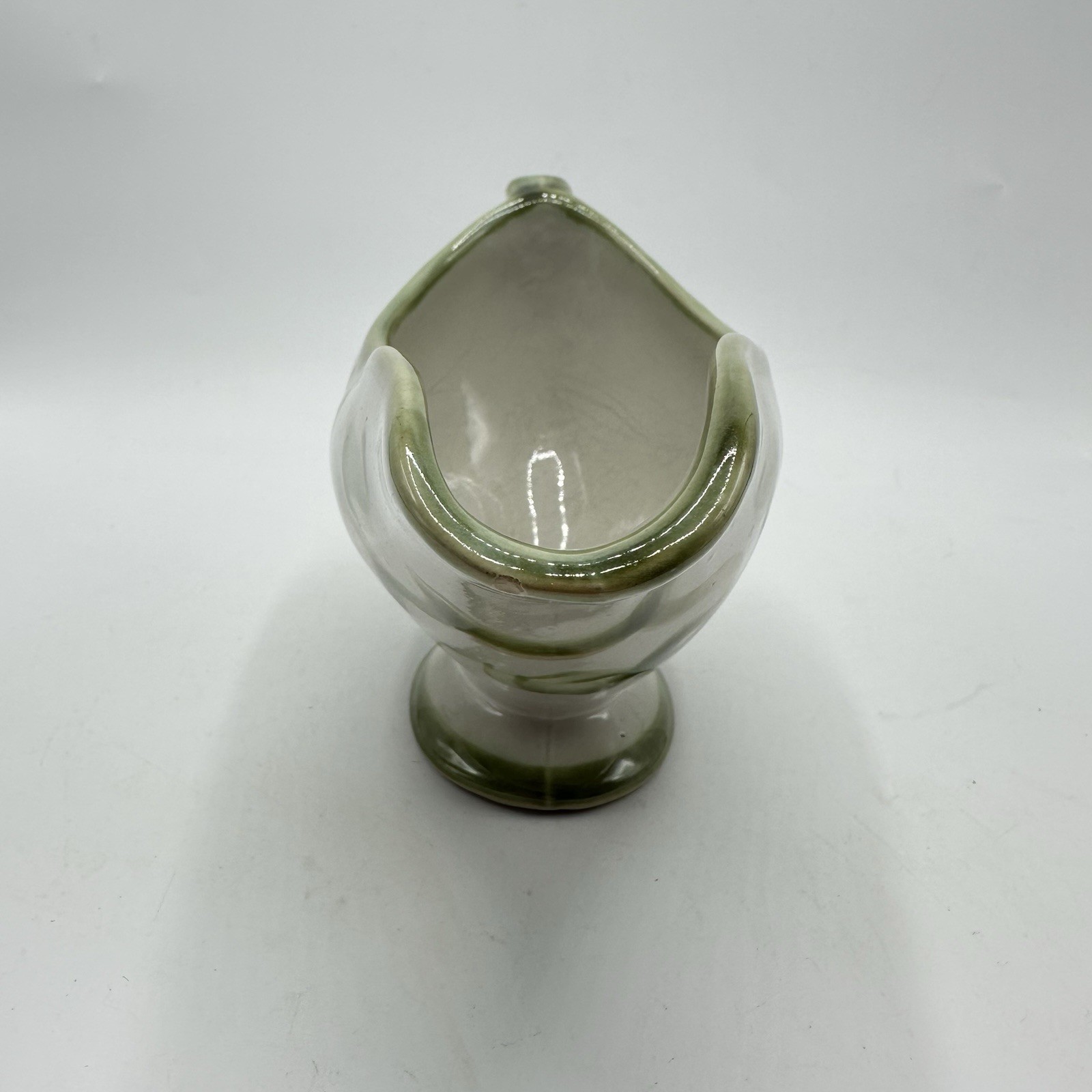 Vintage Louisville Stoneware Gravy Boat Harvest Pear Pottery 9″