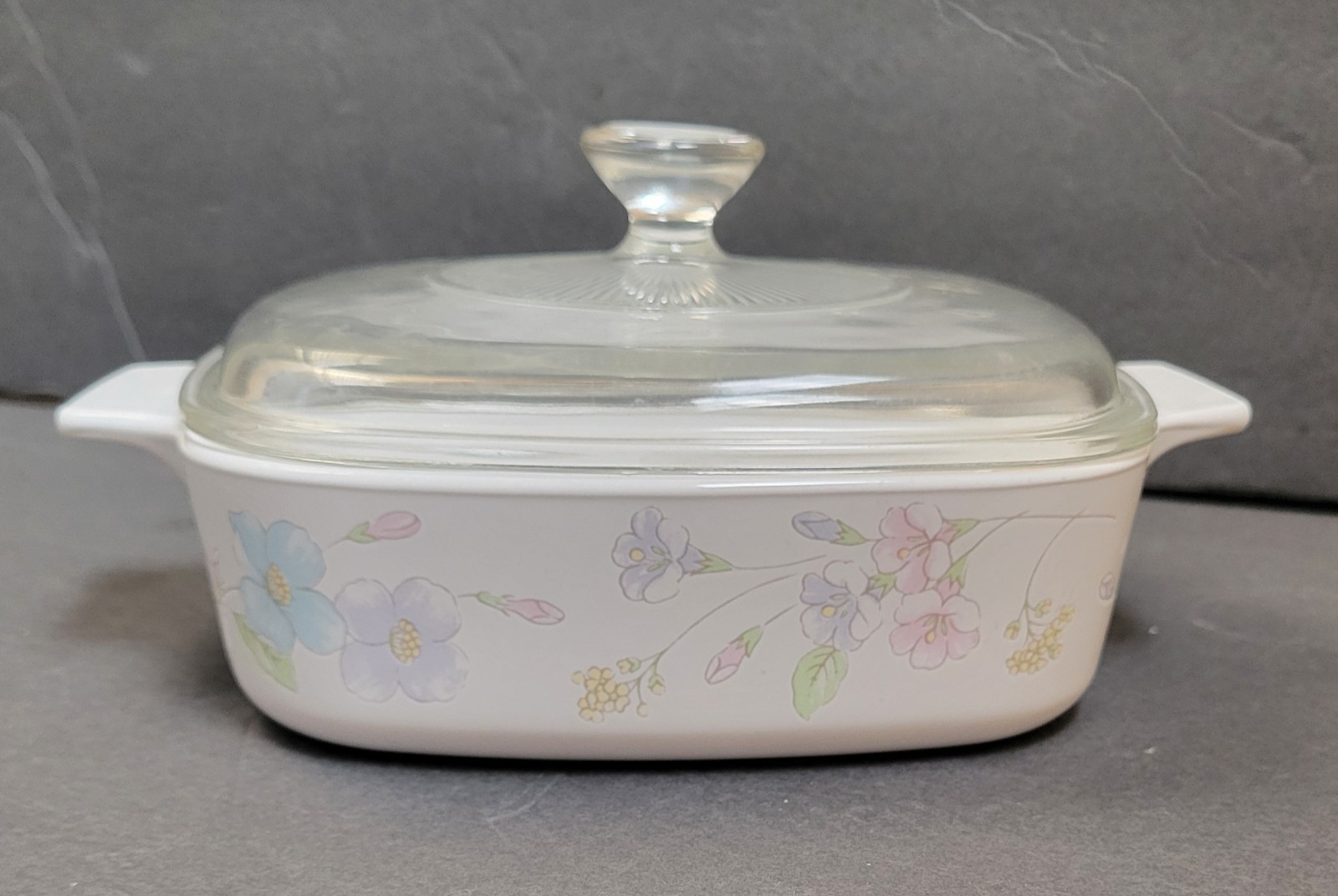 10pc Corning Pastel Bouquet Casserole Dishes and Lids EXC