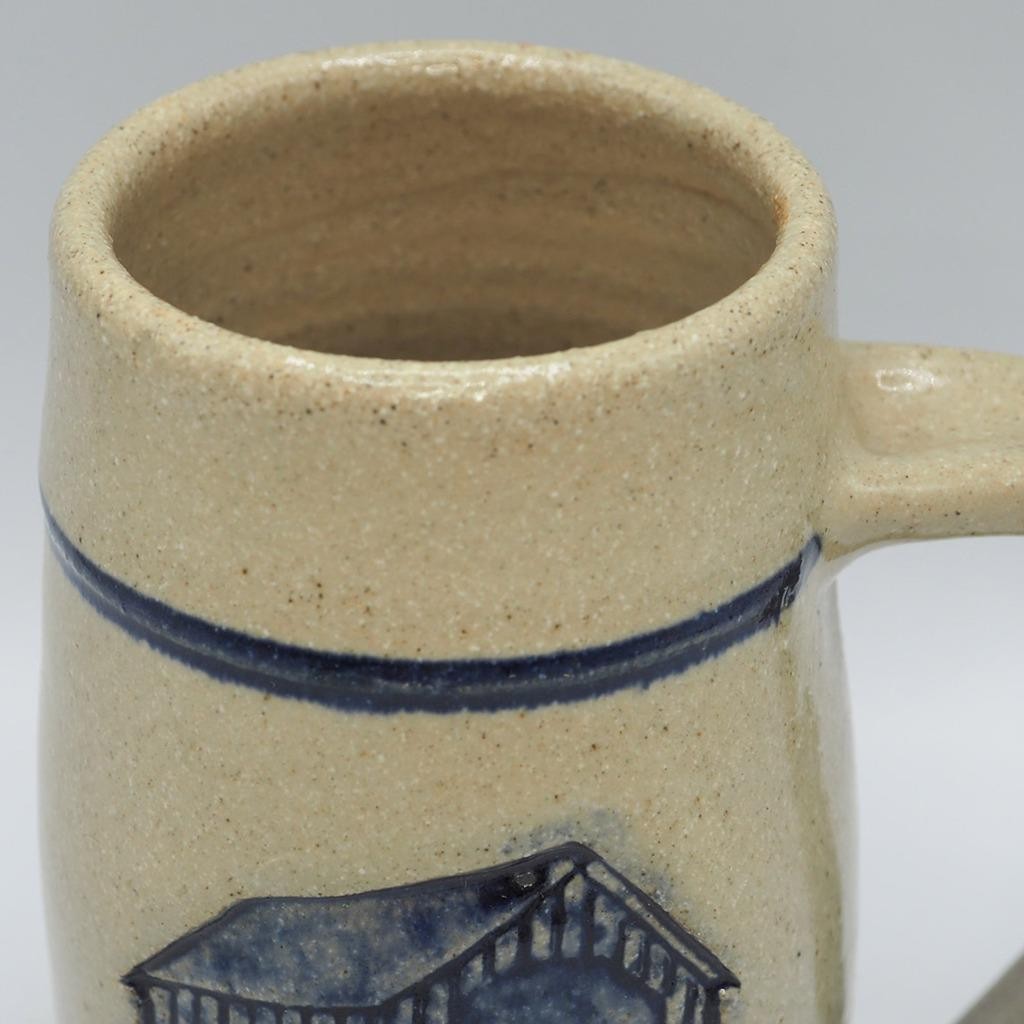Stoneware Covered Bridge Handmade Ceramic Mug