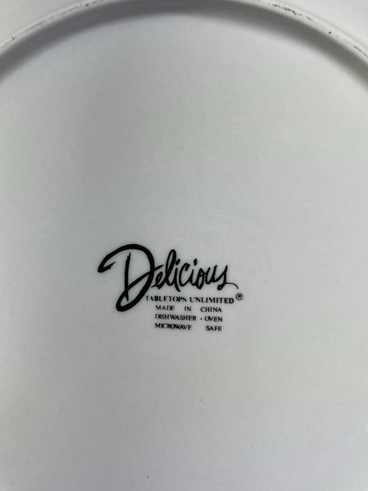 Delicious Tabletops Dinner Plate 10 3/4” PURPLE GRAPES Fruit Border Apples, Pear