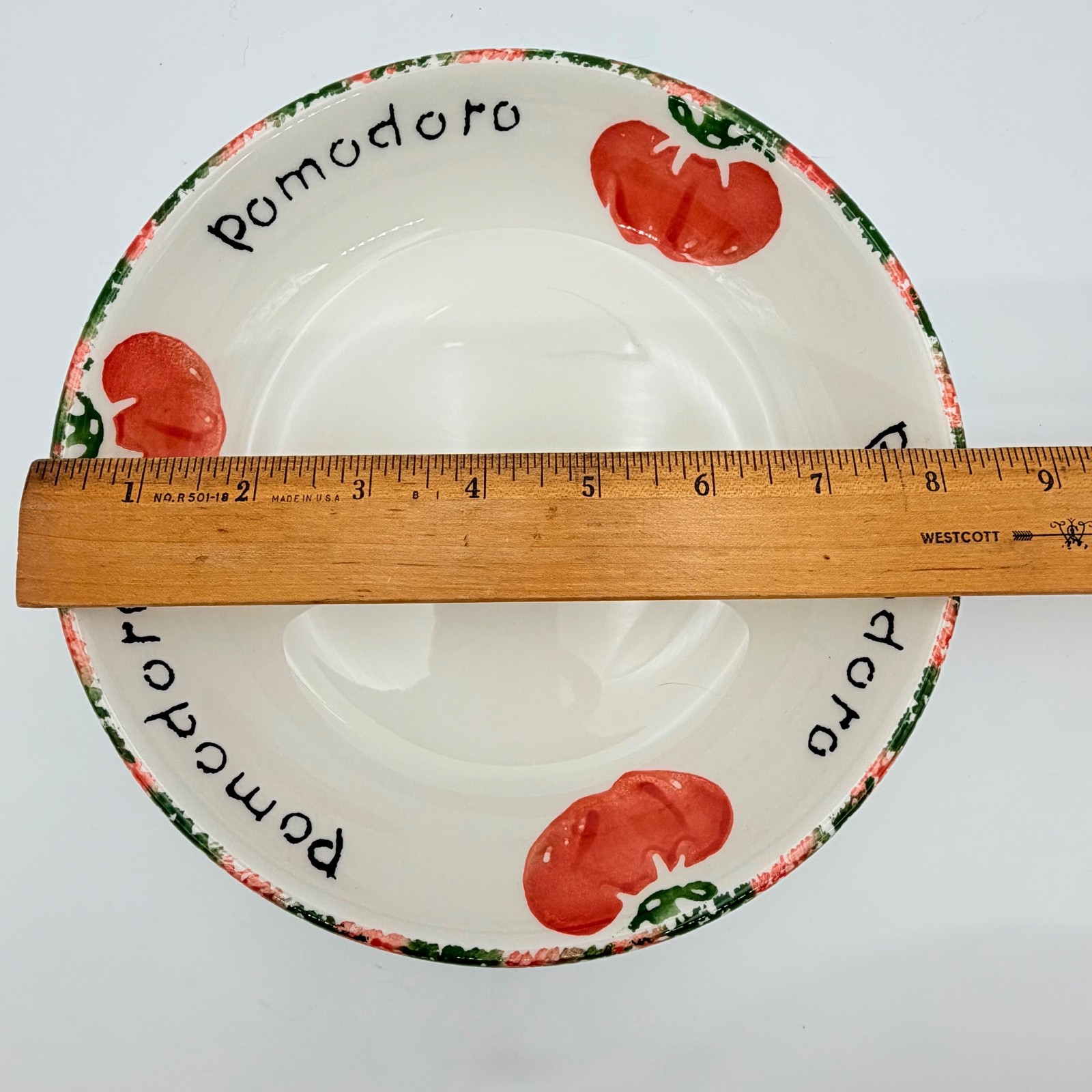 Pier 1 Pomodoro Pasta Bowl Set 5 Pc Italy Aglio Mixed Vegetables Hand Painted