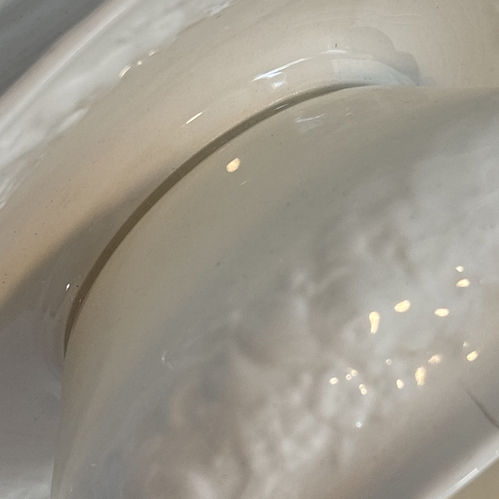 Crown Ducal Florentine Ivory Colored Gravy Boat with Attached Underplate