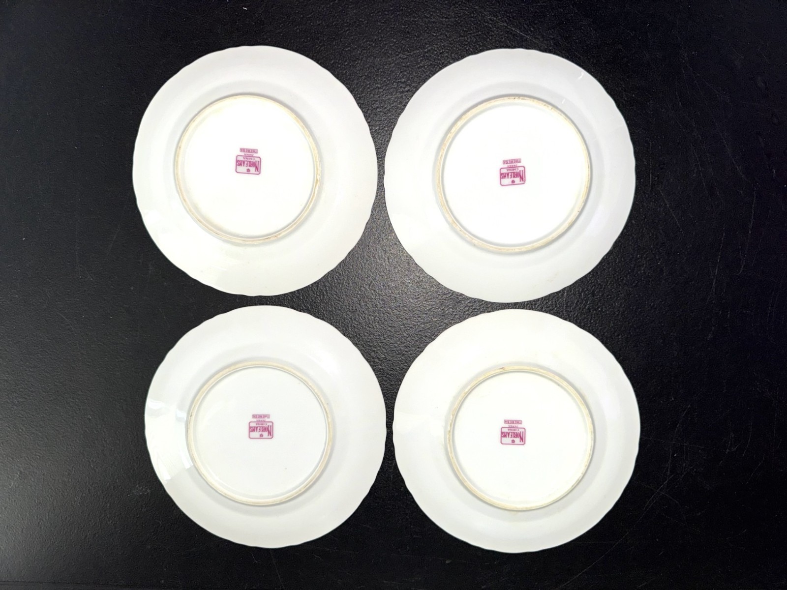 VINTAGE 4 pc NORLEANS THERESA JAPAN 6 1/4″ BREAD & BUTTER PLATE FINE CHINA 1964-
