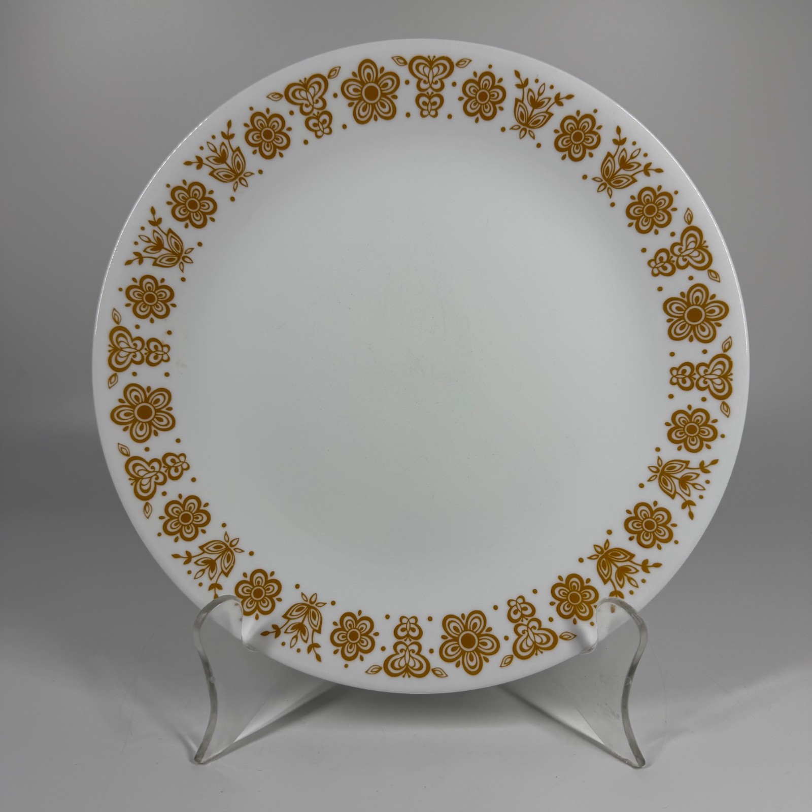 Corelle Butterfly Gold Dinner Plate 10.25” Corning Replacement Dish Gold Flowers