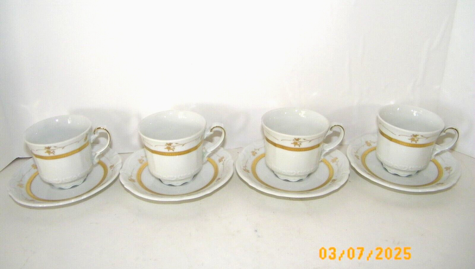 MITTERTEICH BAVARIA DEMITASSE CUP & SAUCER SET of 4 MADE IN GERMANY VTG
