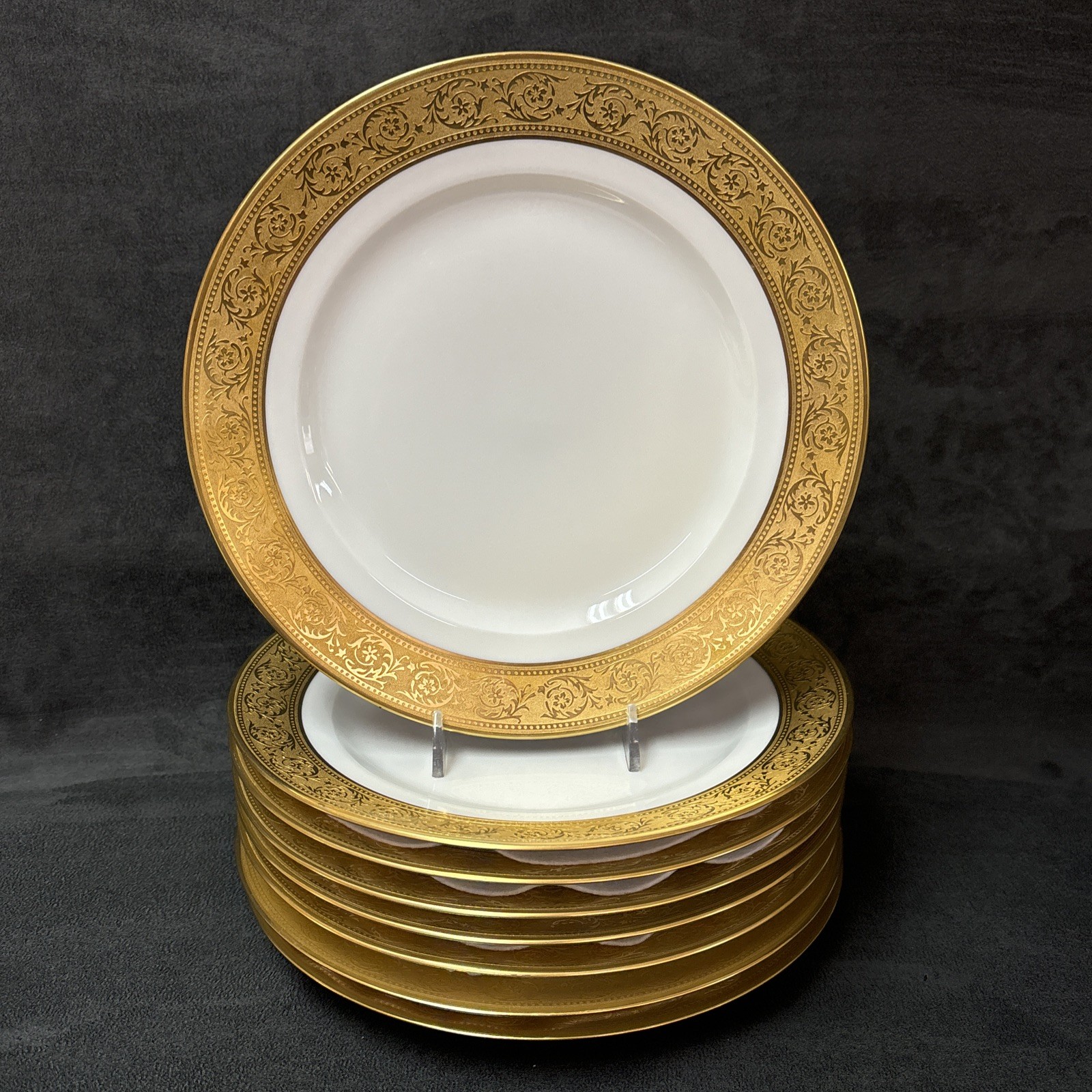 Haviland THISTLE GOLD Dessert Luncheon Plate 8 1/2 Inches