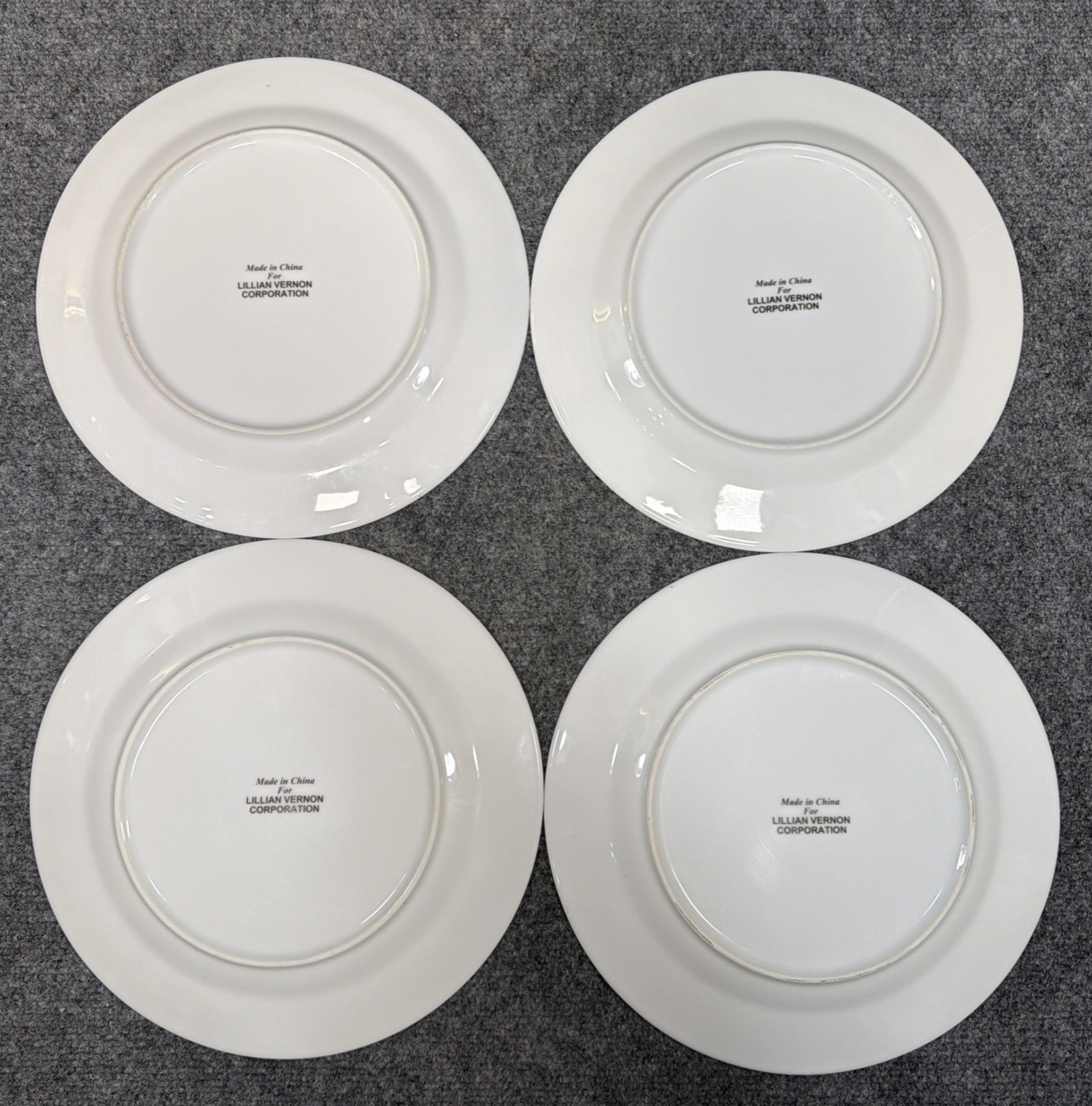Lillian Vernon Holly & Berries Green LV17 12 pcs Dinner & Salad Plates & Bowls