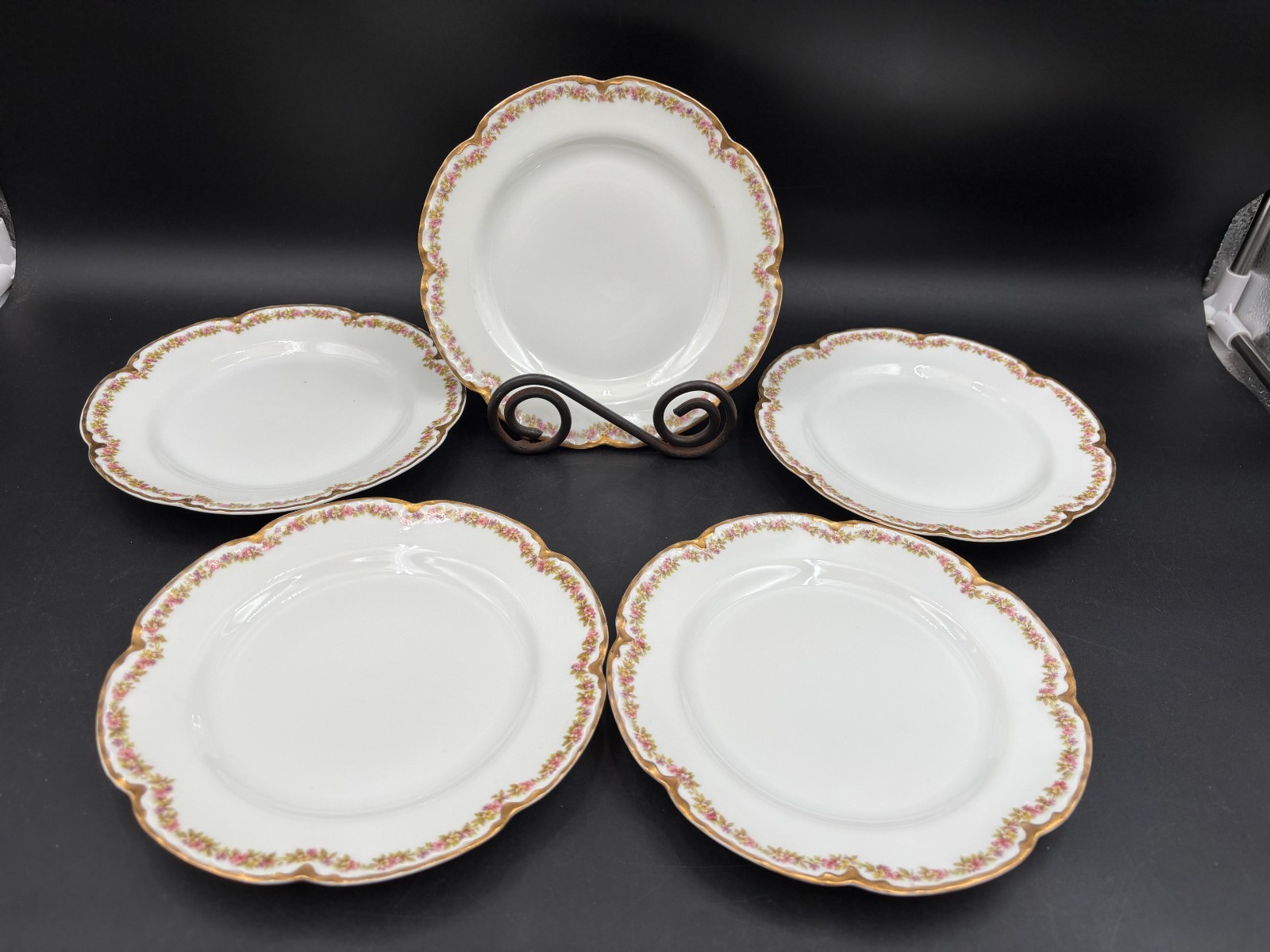 Haviland “SCHLEIGER 524″ Germany ~ Set of 5 ~ Salad Plates ~ 7 3/4”