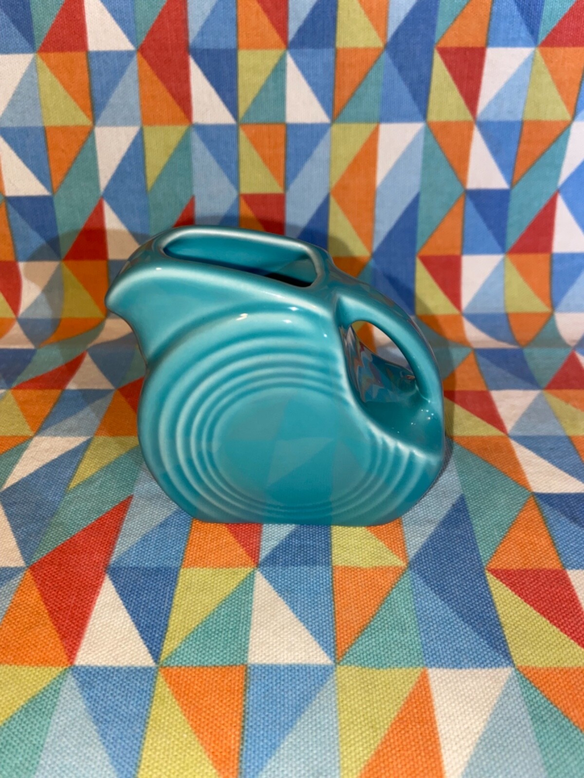 FIESTAWARE MINI DISK PITCHER creamer Turquoise Blue NEW FIESTA 5 OZ. new disc