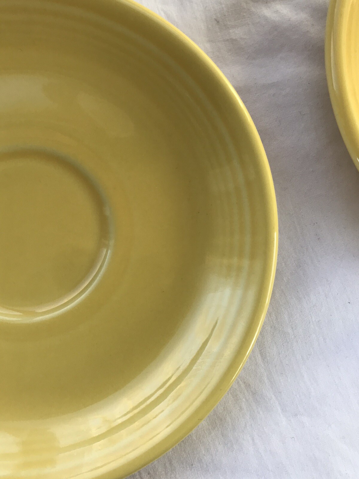 Fiestaware Yellow Sunflower Saucers 2000’s Contemporary Original – Lot of 2