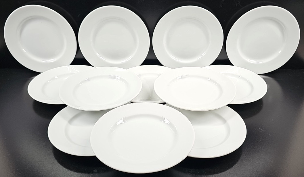12) Ten Strawberry Street Classic White Tea Snack Appetizer Plate Set Dishes Lot
