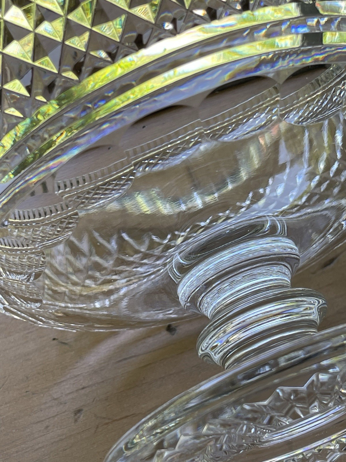 Vintage Waterford Crystal Centerpiece Bowl Footed Pedestal Castletown Cut ~MINT