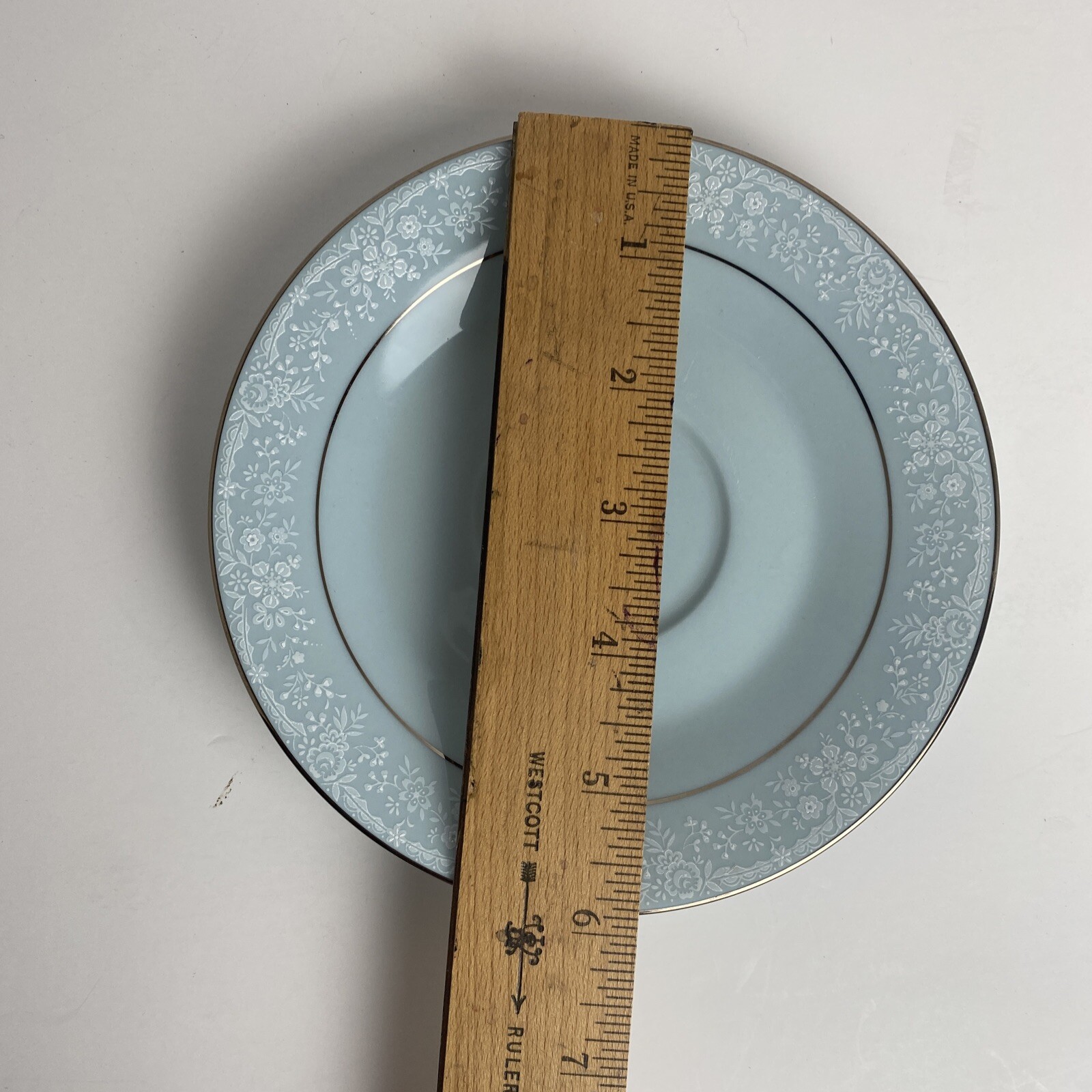 Noritake China Fidelity Saucer Baby Blue With Gold Trim 8003 W81