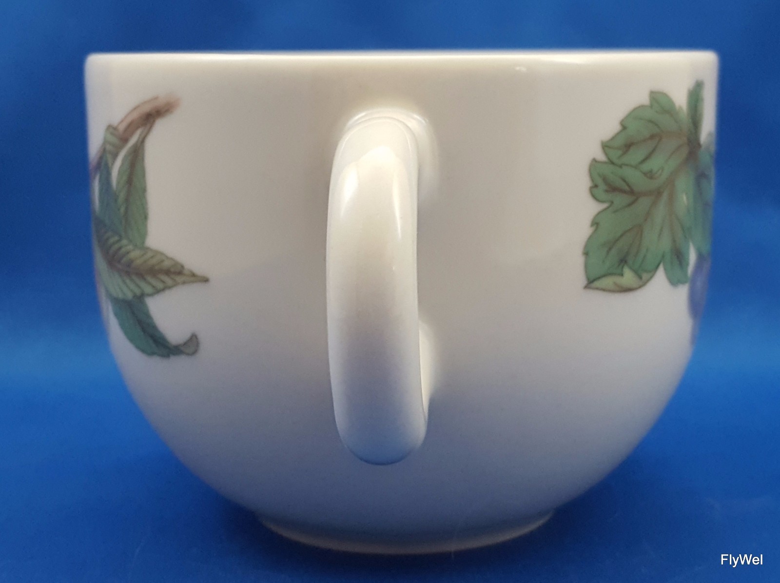 Noritake Epoch Wholesome Cup and Saucer 8 Oz Cream Stoneware Fruit and Leaves