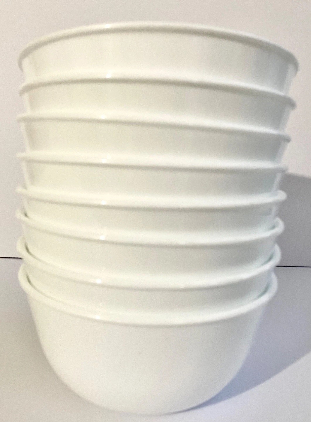 8 Winter Frost White Super Soup/Cereal 6 1/4″ Bowls Corelle by Corning Ware
