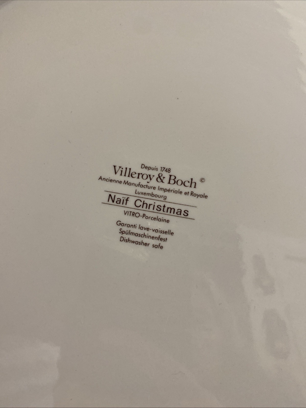 Excellent Villeroy & Boch Naif Christmas Serving Platter 12″ Laplau Round