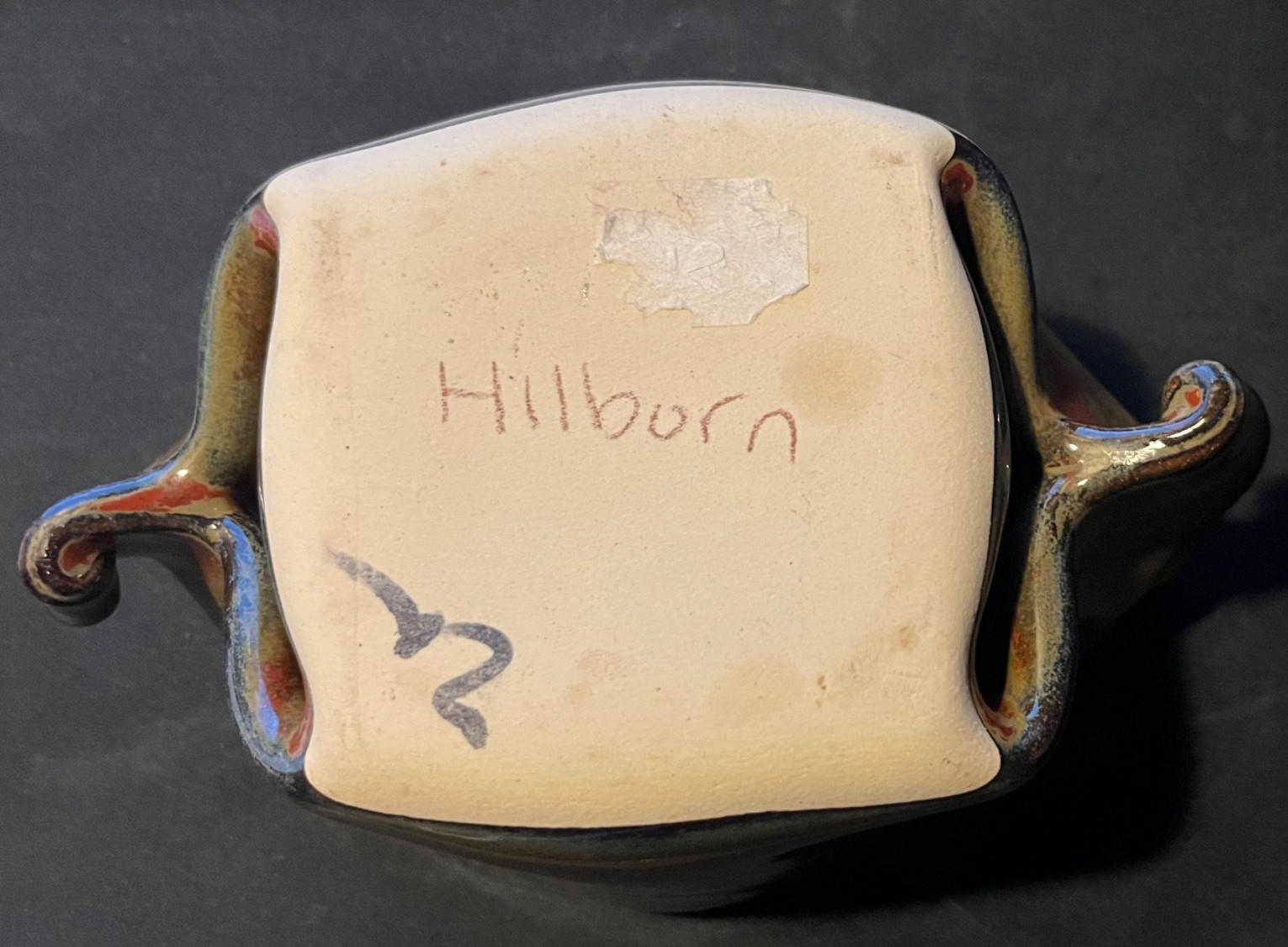 2.75-Inch Canadian 1970’s Art Pottery Bowl Folded Glazed Signed