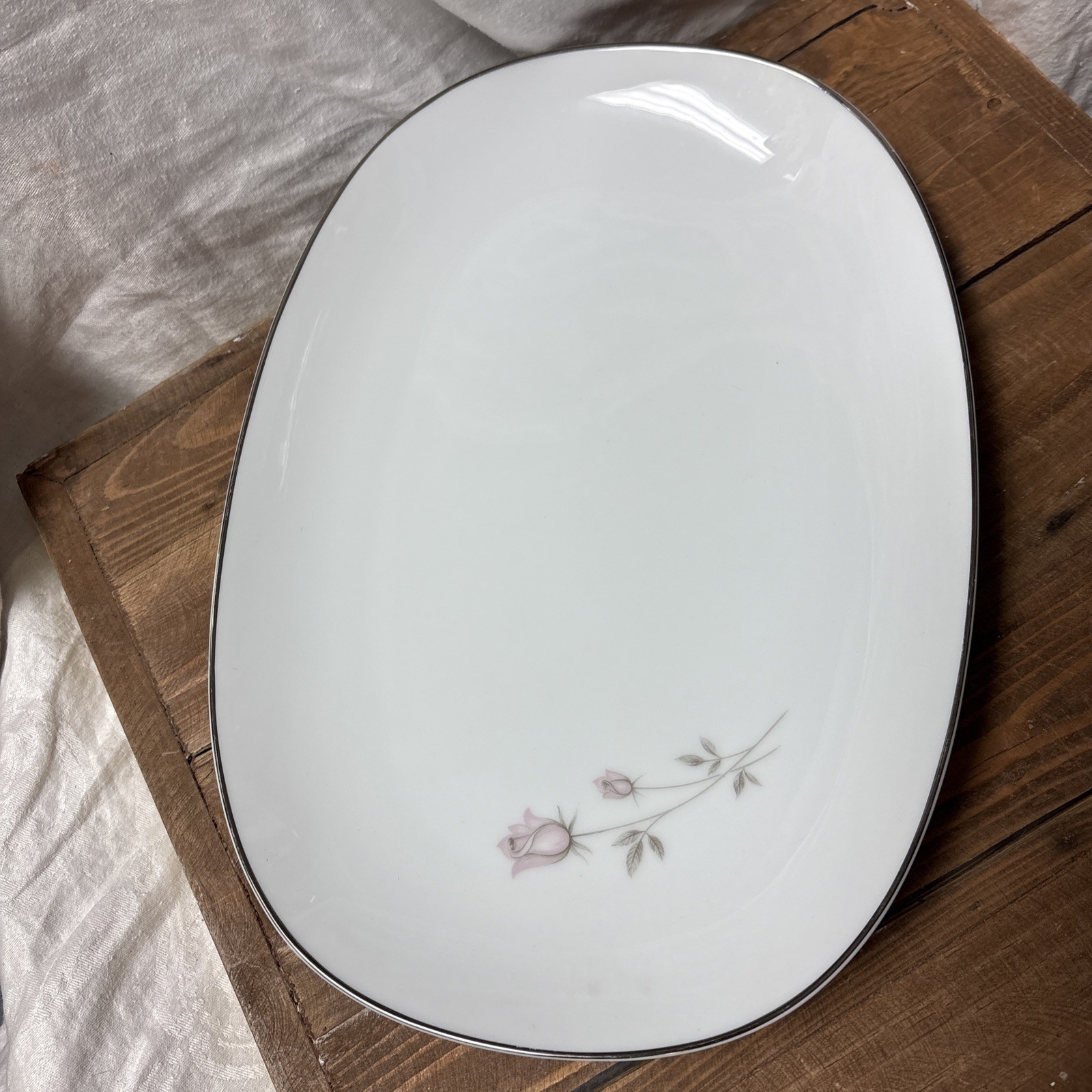 Vintage Noritake China Pasadena Rose 6311 Large Oval Serving Dish Platter Japan