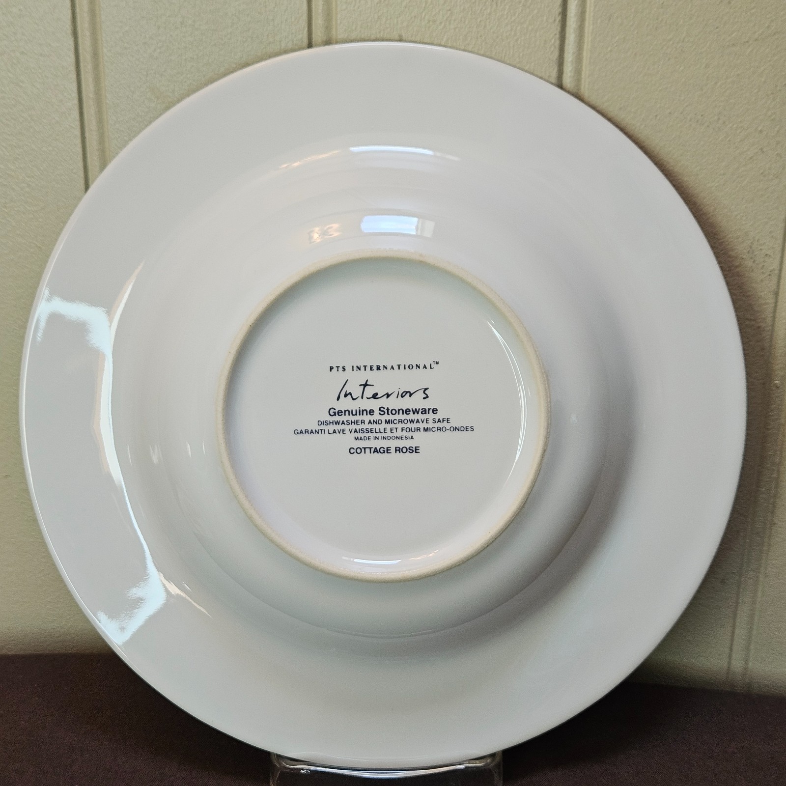 4 PTS International Interiors COTTAGE ROSE 9” Rimmed Soup Salad Pasta Bowls