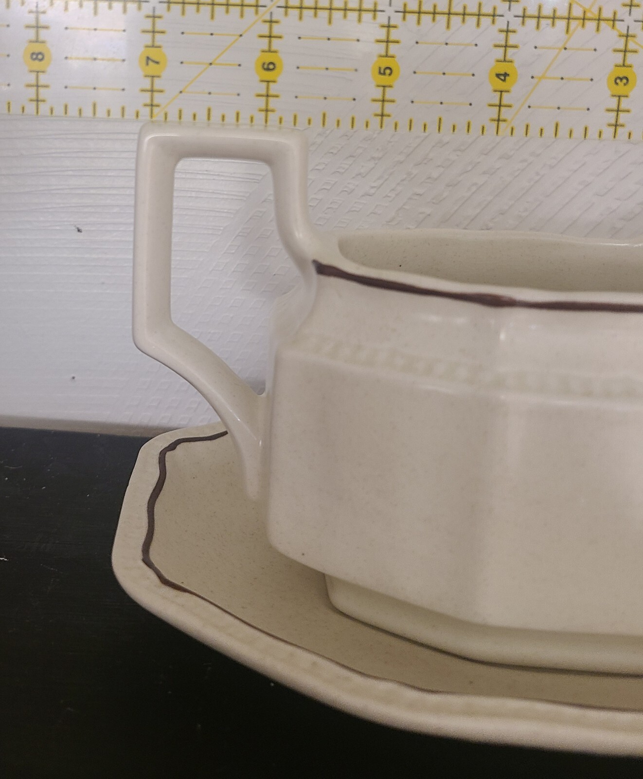 Vintage Kensington English Ironstone Gravy Boat with Underplate Made In England