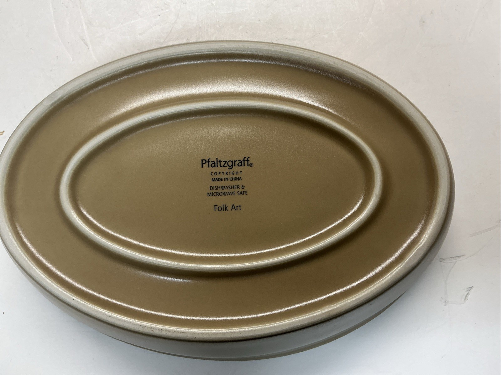 Vintage Pfaltzgraff Folk Art Oval Vegetable Serving Bowl 7” X 11”