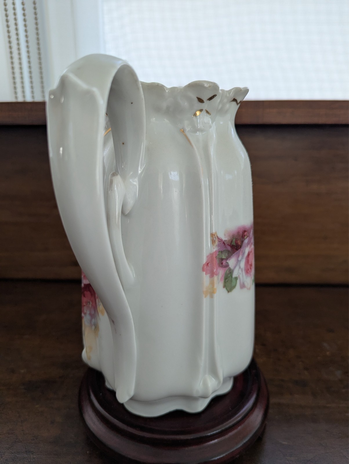 Mixed Set Vtg GERMAN BAVARIAN Porcelain Lusterware Pitcher, Creamer, & Sugar
