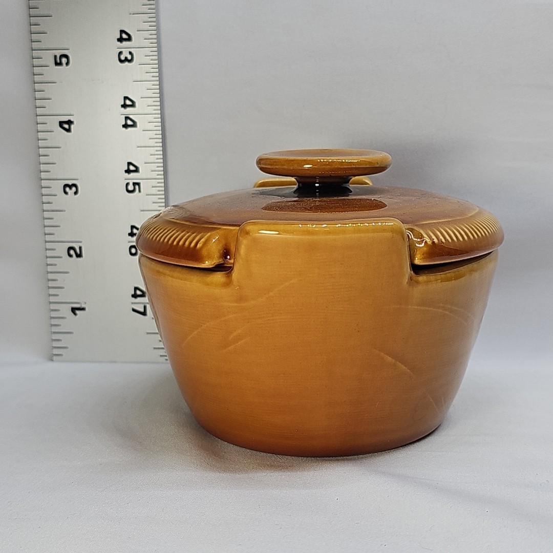Franciscan BROWN WHEAT PATTERN Creamer and Sugar w/Lid & 2 Scoops CALIFORNIA