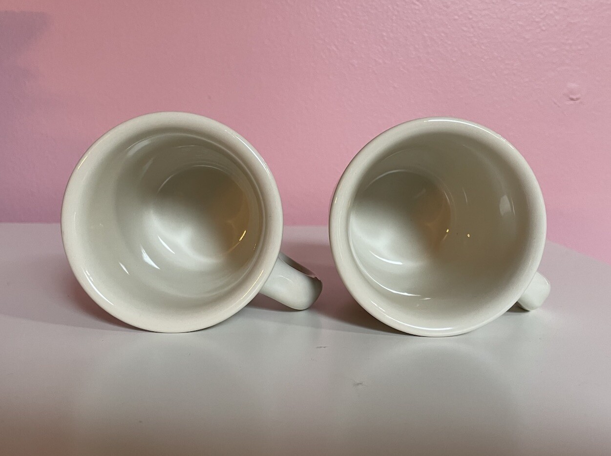 Homer Laughlin New York Skyline Coffee Mugs X2 Twin Towers Woolworth USA