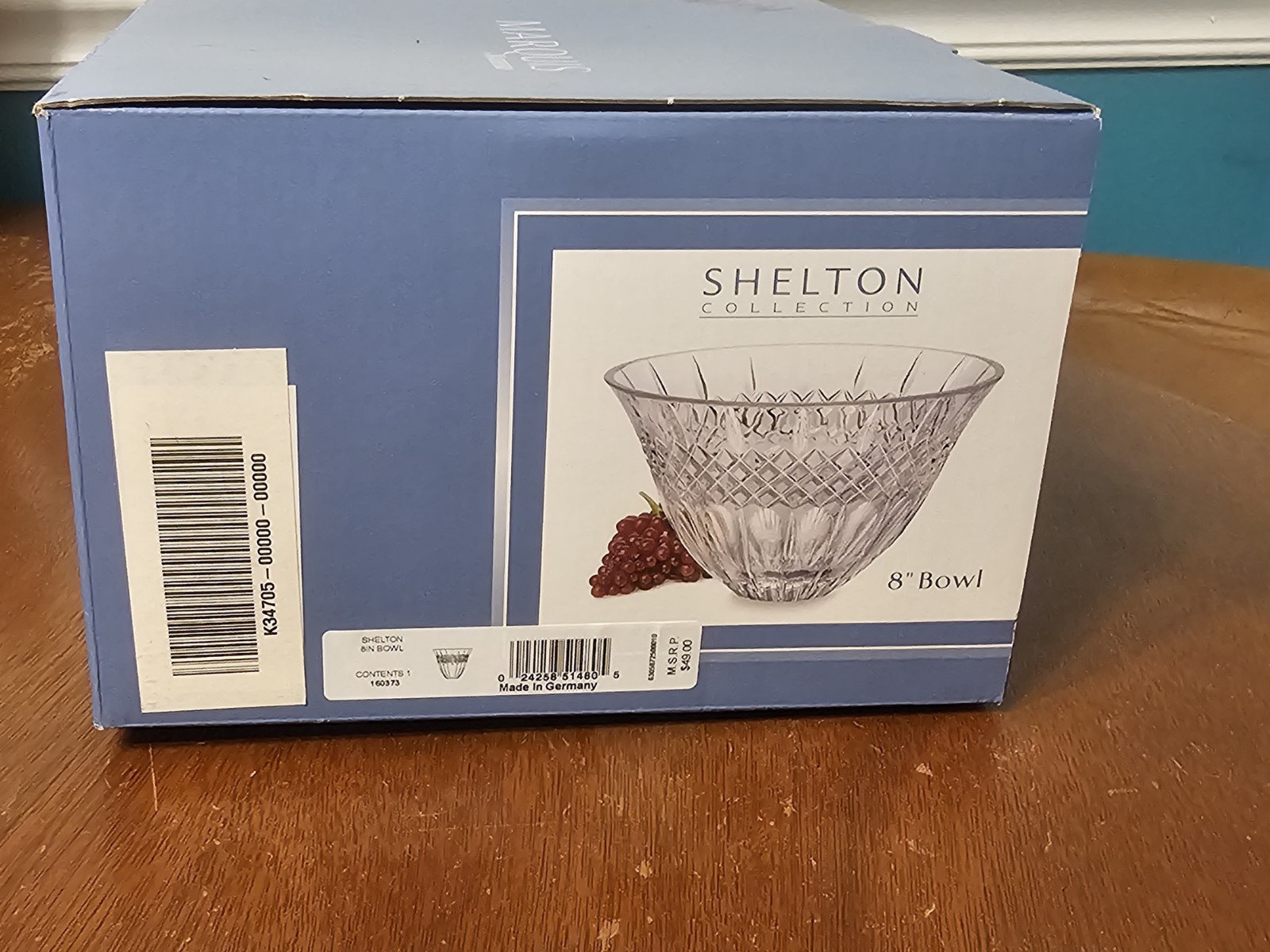 Waterford Crystal Marquis 8” Bowl Shelton Collection New with Original Box