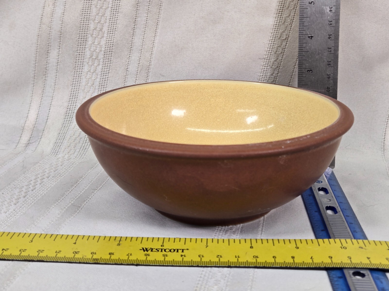 Denby Juice Soup Cereal Bowl Lemon Yellow