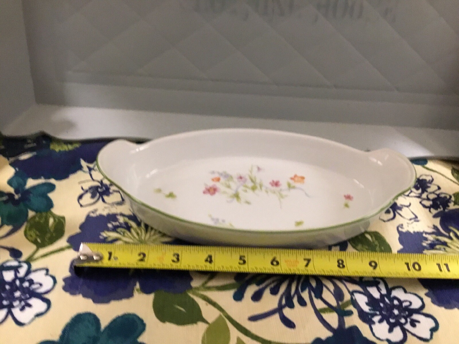 Mitterteich Porcelain Germany Bavaria 557/28 Floral Casserole Dish Bakeware Nice
