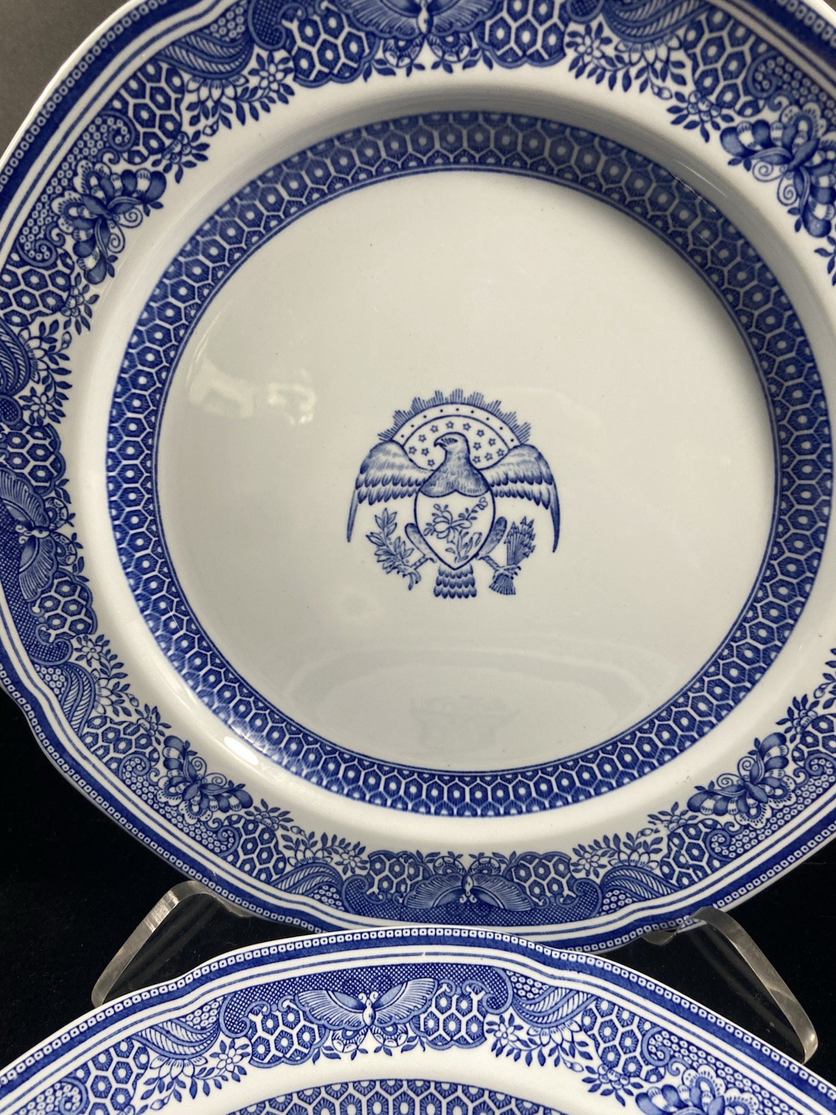 Spode Copeland Heritage Blue Dinner Plate 10.25” Set Of 4 Vintage