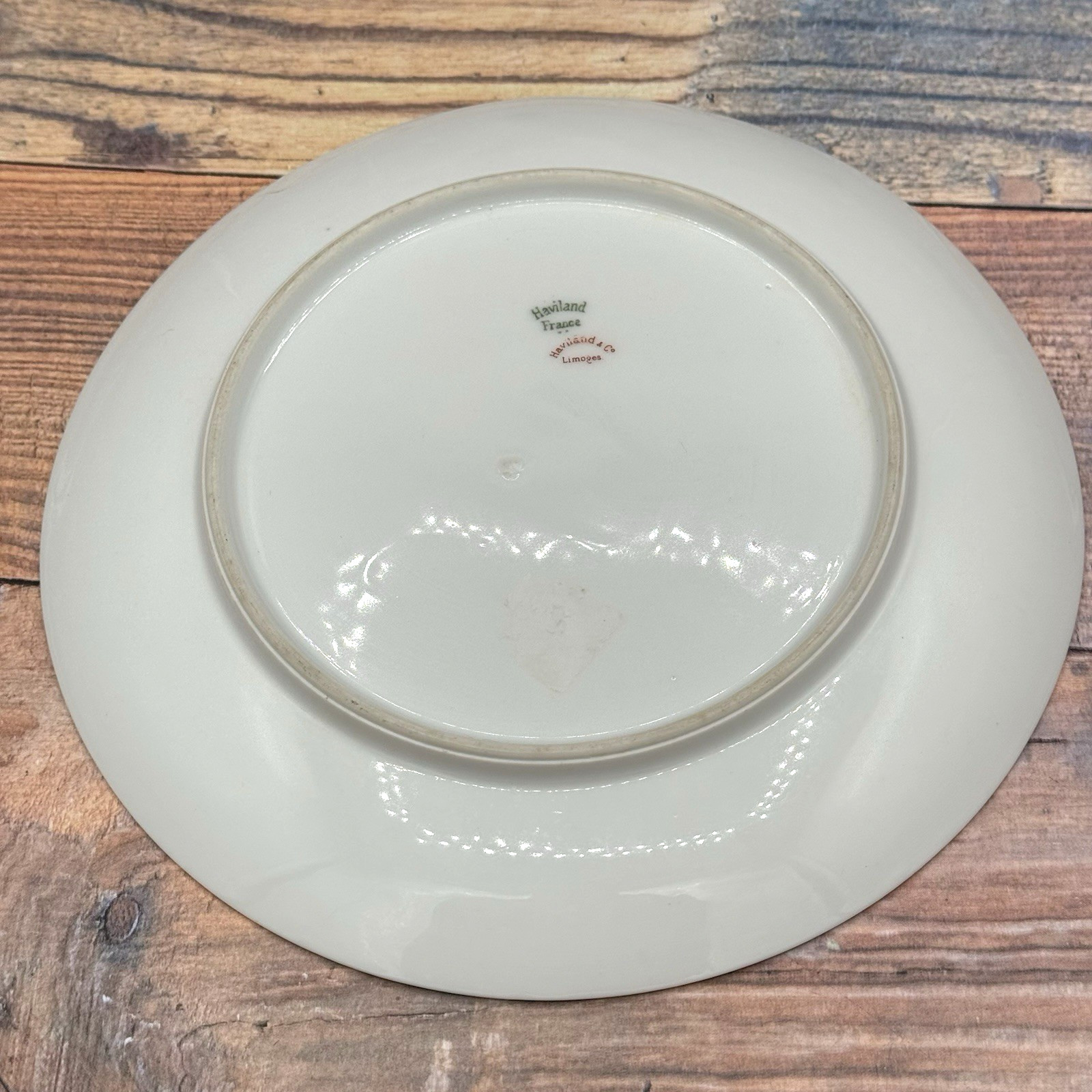 Haviland Limoges Coupe Luncheon Plate Pink Green Roses Schleiger 1905 France